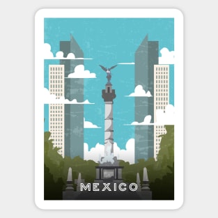 Mexico, Mexico. Retro travel poster Sticker